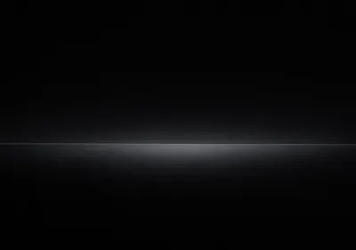 iPhone Duo black horizon wallpaper for the inner display, A true-black field with a single thin charcoal horizon line and a faint grey glow below it. 2670x1878 px