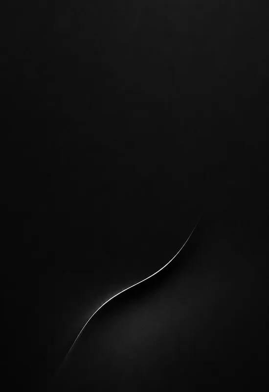 iPhone Duo single line wallpaper for the cover screen, A single white line on a near-black field, slightly off-center, with a soft graphite shadow. 1398x2034 px